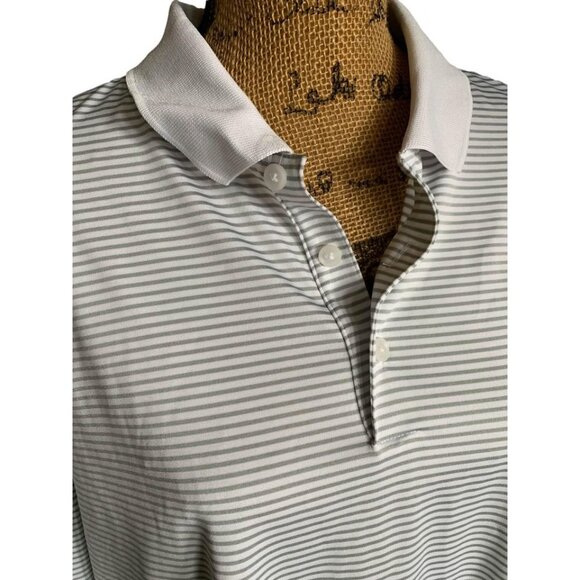 🍒 2/$20 🍒 Gray & White Stripe Nike Dri-Fit Golf 2x - Picture 2 of 3